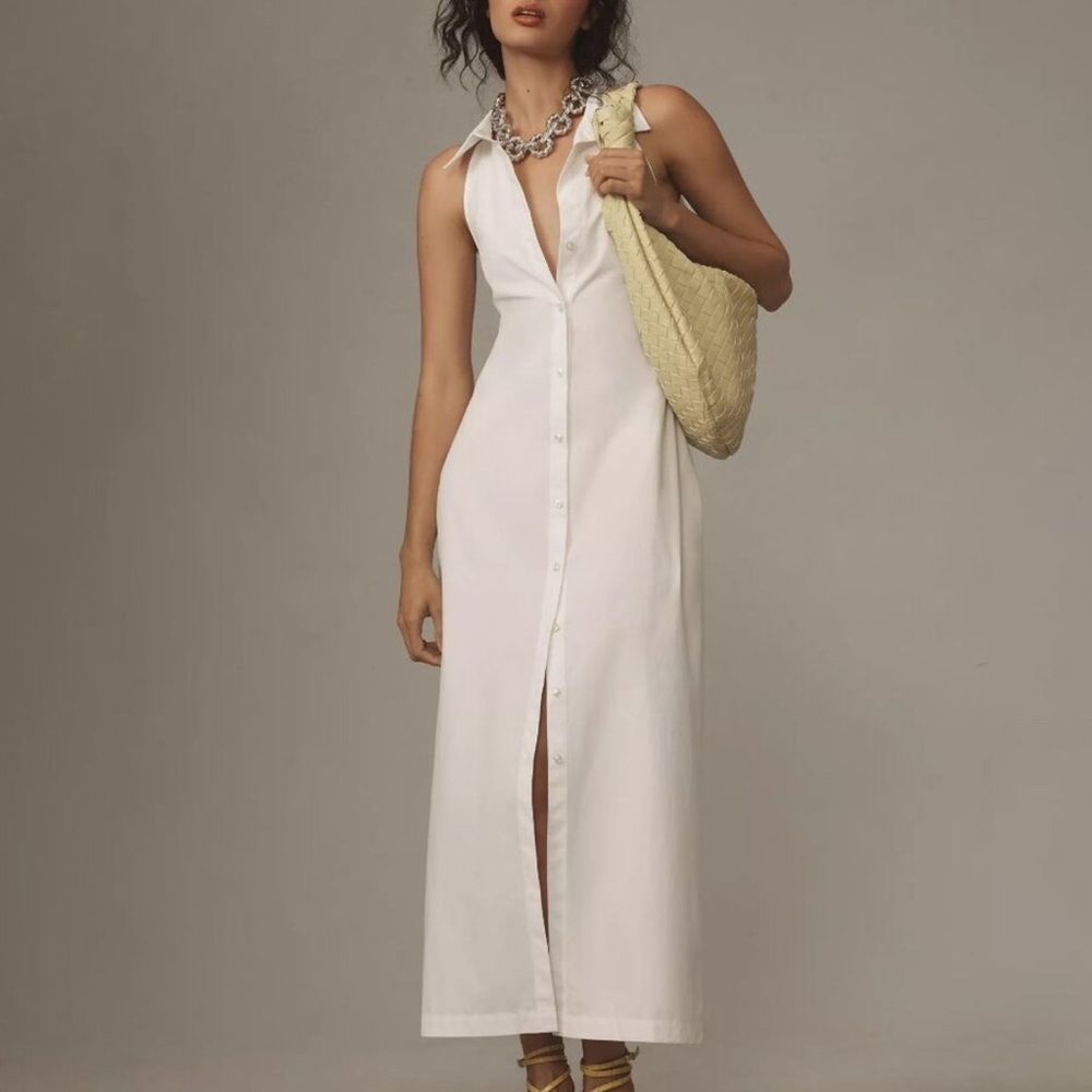 Anthropologie Maeve White Elastic Detail